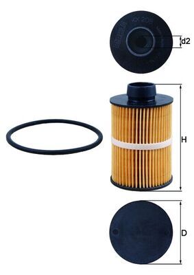 Yakıt Filtresi - (Fiat Palio, Ducato, 500, Panda, Punto, Doblo, Croma, Sedici, Idea, Multipla, Strada, Siena) - (mahle-filtre-KX208D)