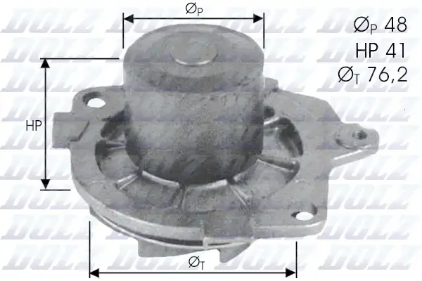 Devirdaim Su Pompası - (Fiat Strada, Grande Punto, Punto, Doblo, Bravo, Stilo, Croma, Sedici, Idea, Multipla, Marea, Brava, Palio, 159, 156, 166, 145) - (DOLZ-S314)