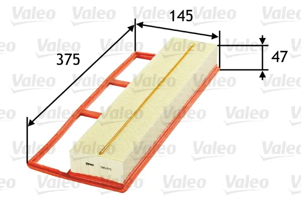 Hava Filtresi - (Fiat Doblo, 500, Panda, Grande Punto, Punto, Fiorino, Qubo, Idea, Strada, Linea, Siena, Mito) - (VALEO-585075)