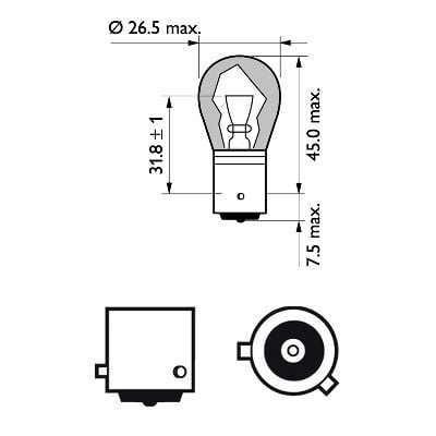 Ampül - (Alfa Romeo 145, 159, 156, Spider, 166, Brera, GTV, 164, Sandero, Duster, Logan, Dokker, Lodgy, Spring, Jogger, Solenza, Ducato, 500, Panda, Grande Punto, Punto, Doblo, Tipo, Bravo) - (PHILIPS-12496SVB2)
