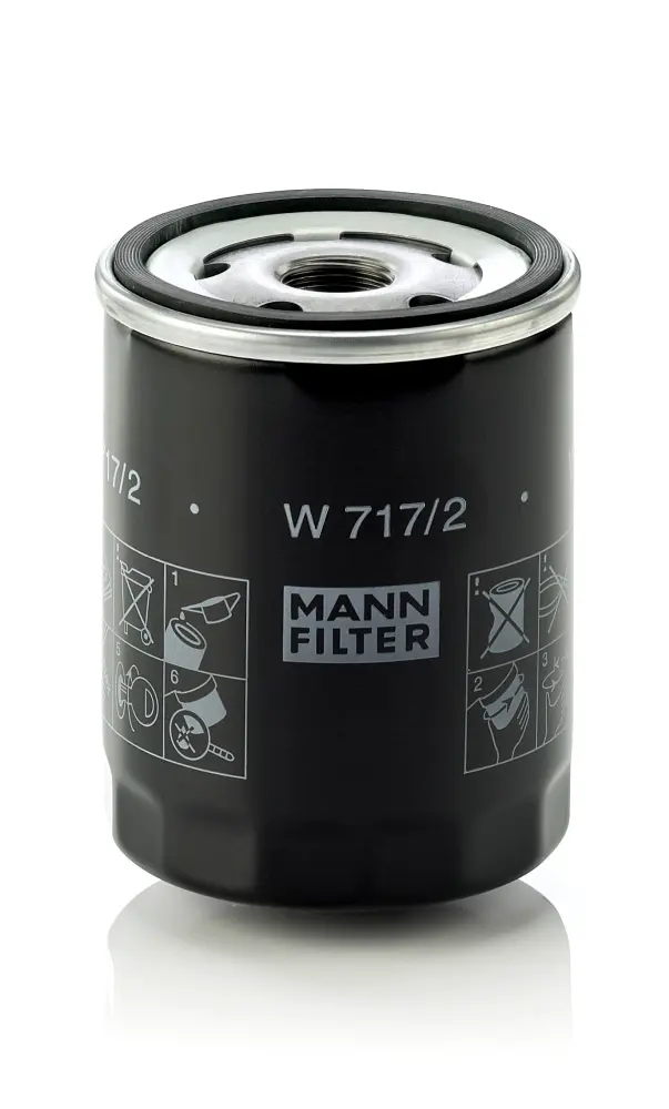 Yağ Filtresi - (Fiat Tipo, Croma, Coupe, 124, Ritmo, Tempra, 131, Regata, 125, Argenta, Egea, Giulietta, GTV, 164, 75, 155, 33) - (MANN-FILTER-W7172)