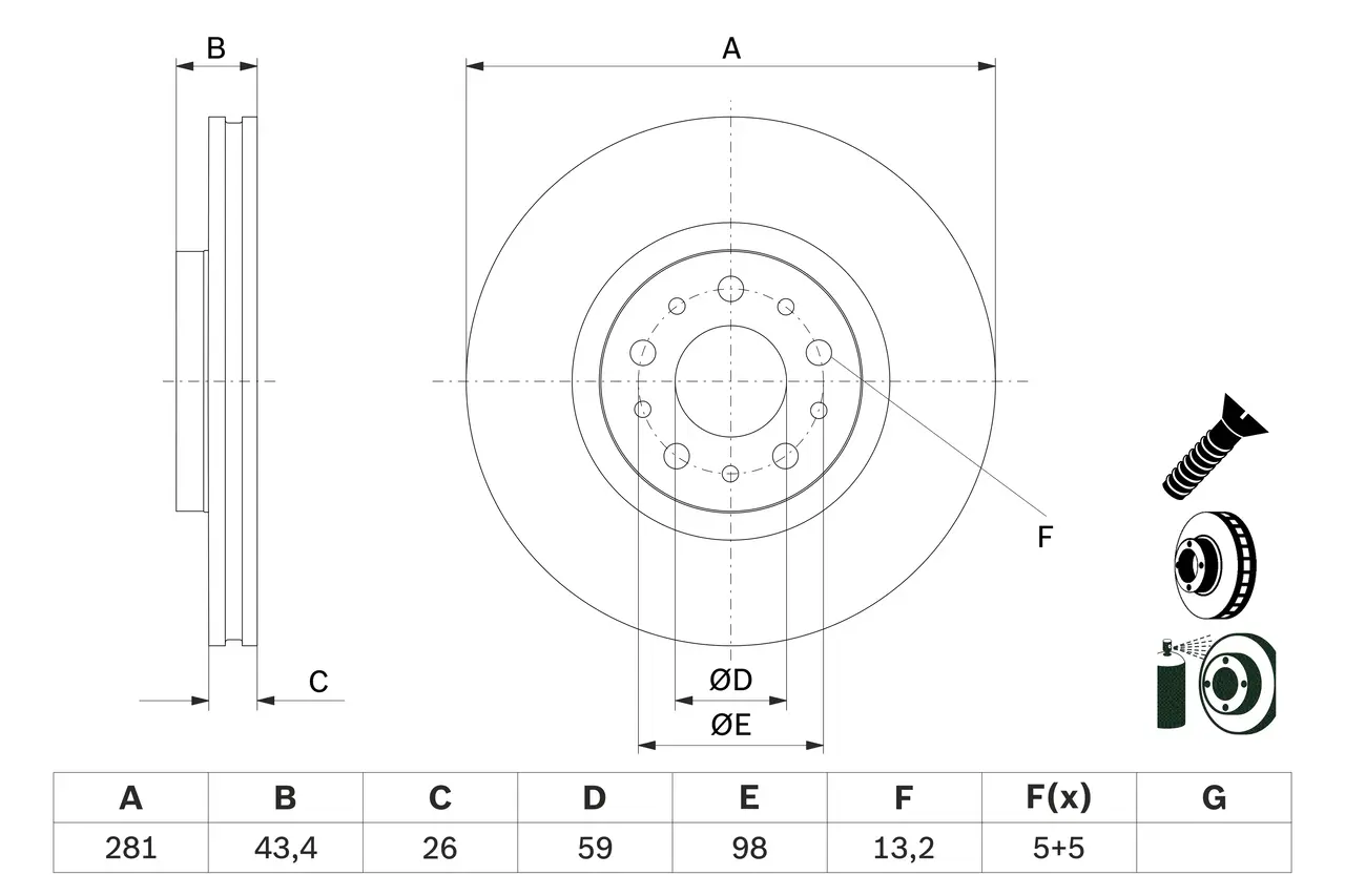 Fren Disk - (Fiat Tipo, Egea) - (FRENDI-33914)