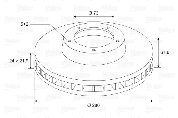 Fren Disk - (Fiat Ducato) - (VALEO-186418)
